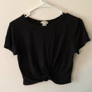 Gaze Black Crop Top